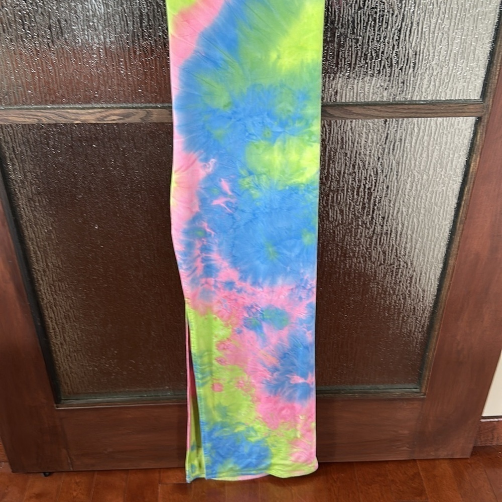 Bronx & Banco Daphnie Tie Dye Bodycon Cutout Maxi Dress Size XS Multicolor - Picture 10 of 12